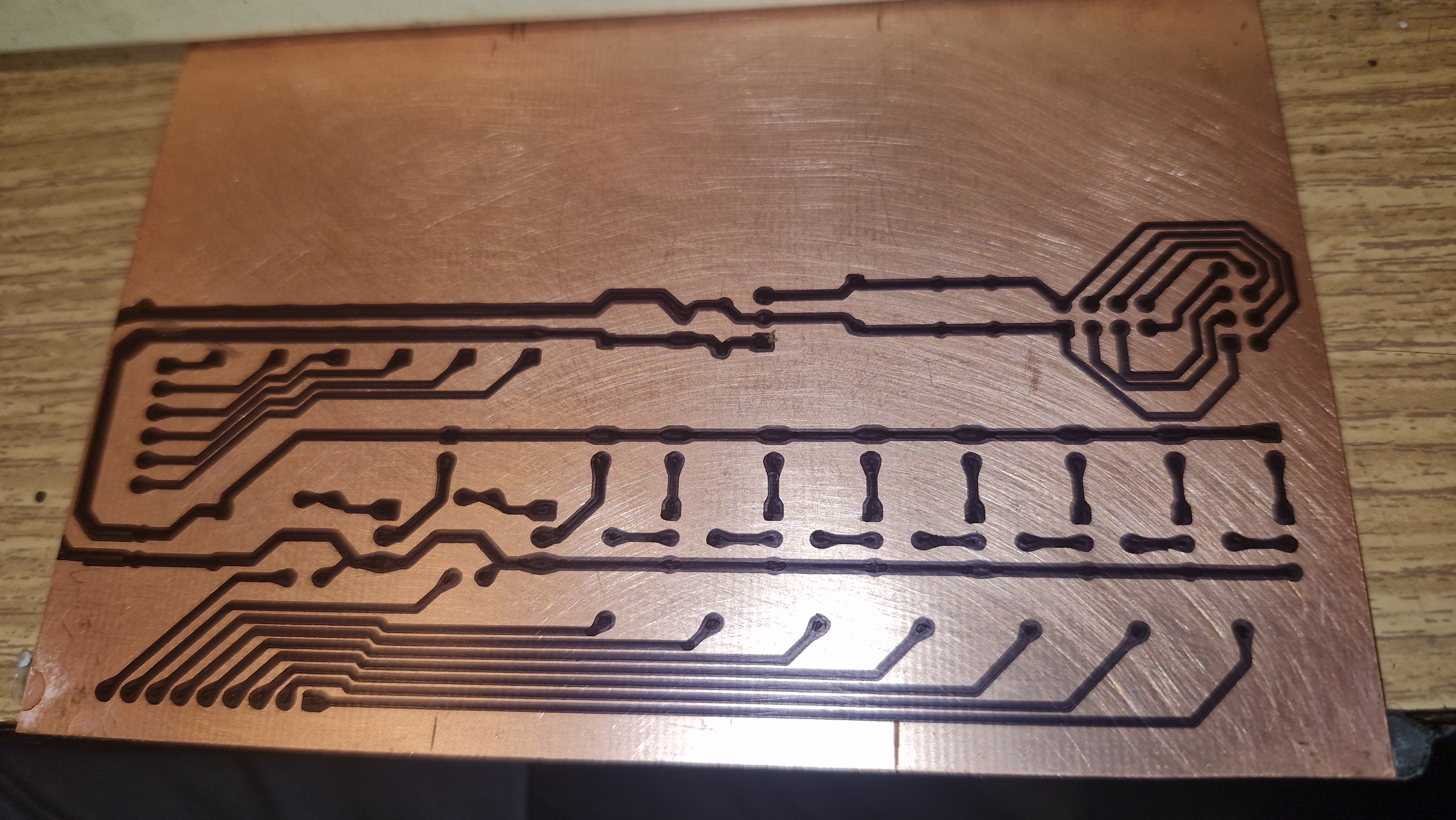 PCB nakreslené plotterem z Ender 3